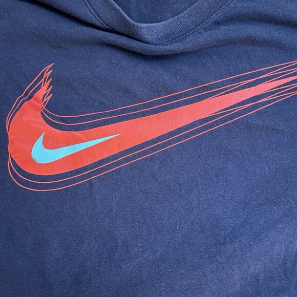 Lot Of 3 Nike Air Men’s Medium Shirts Blue Black Just Do It Orange Silver Swoosh - Picture 7 of 7